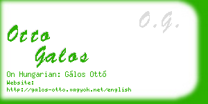 otto galos business card